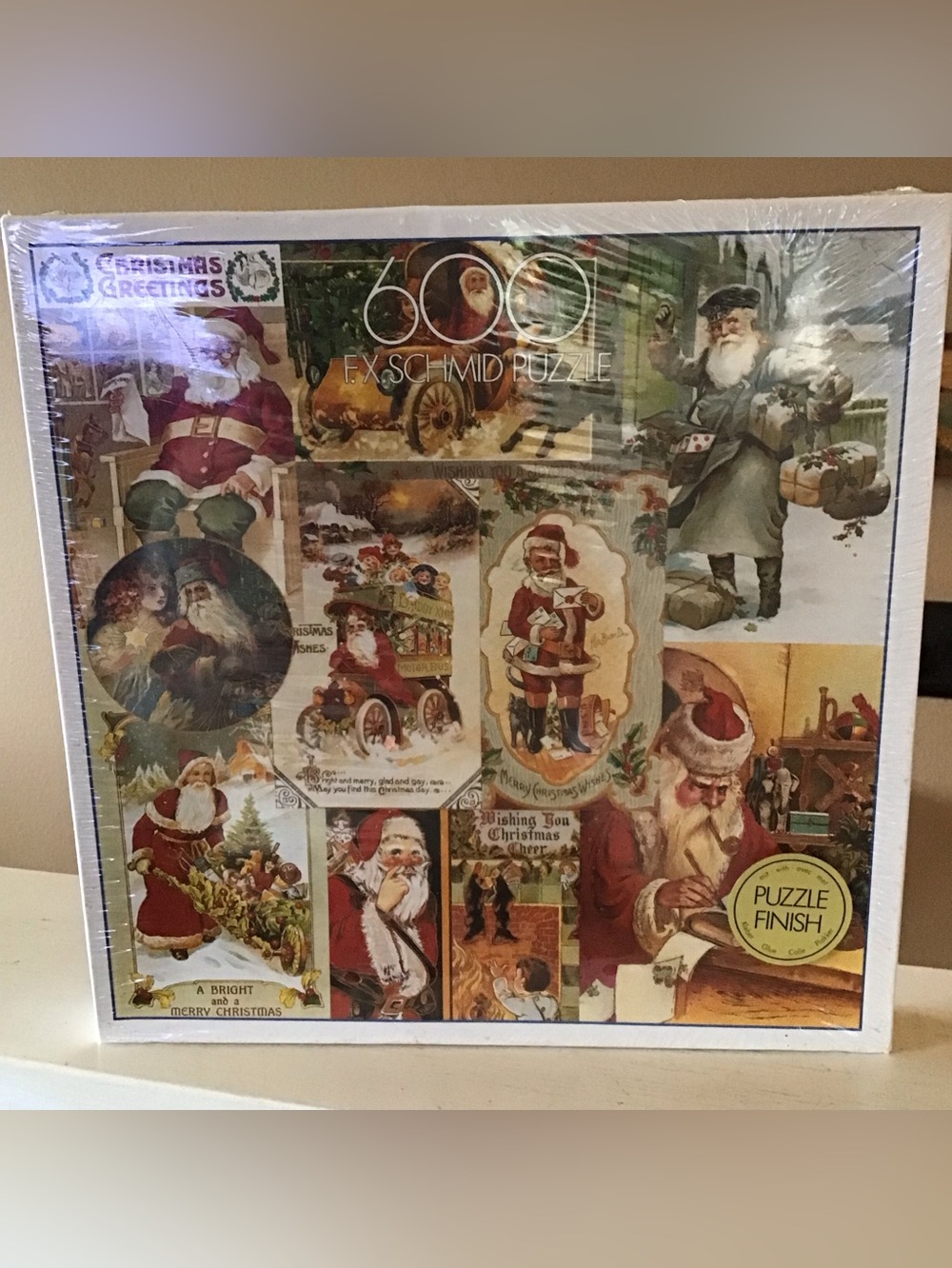 SEALED FX Schmid Christmas Greetings 600 Piece Jigsaw Puzzle